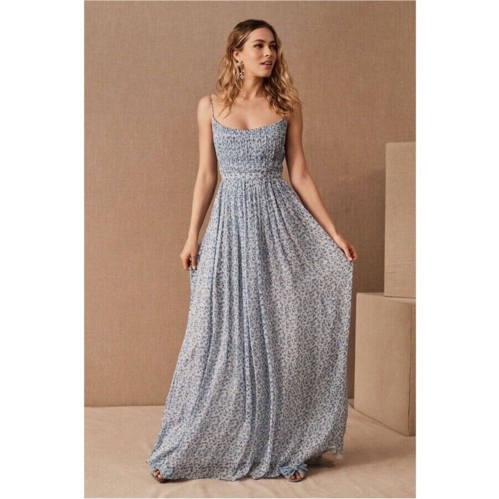 Size 14 Anthropology Sachin + Babi Blue Bridesmaid Dress